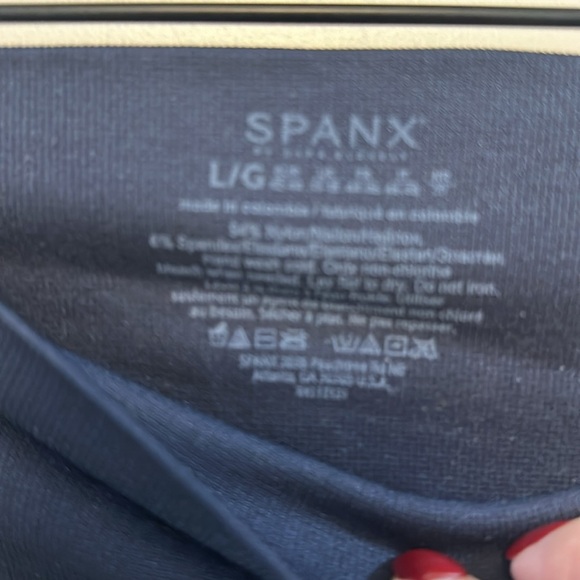 SPANX look at me now navy blue seamless leggings Large - Picture 8 of 10